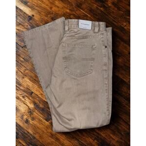 Ermenegildo Zegna Tan Straight Men Jeans